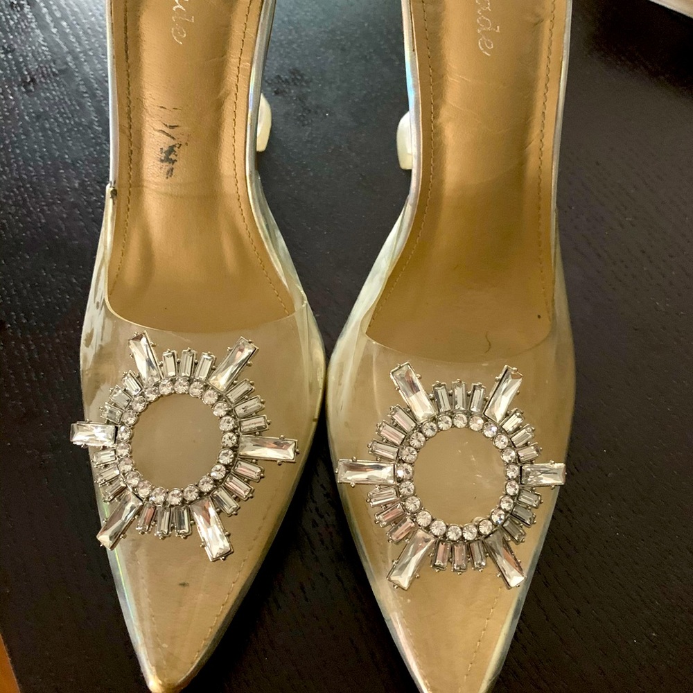 Womens clear heels